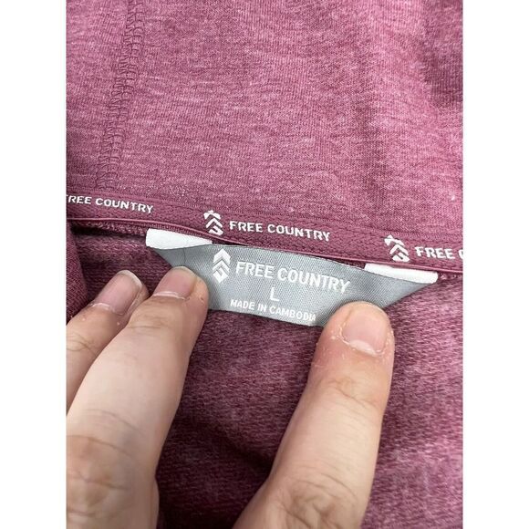 Free Country pink snap sweater womens large - Picture 4 of 5